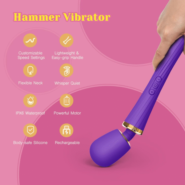Wild Pulse Wand Vibrator – Rechargeable & Waterproof (Purple)