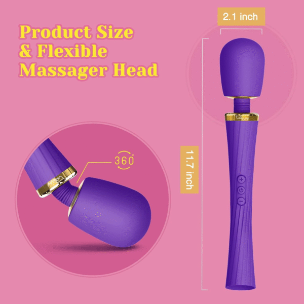 Wild Pulse Wand Vibrator – Rechargeable & Waterproof (Purple)