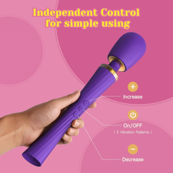 Wild Pulse Wand Vibrator – Rechargeable & Waterproof (Purple)